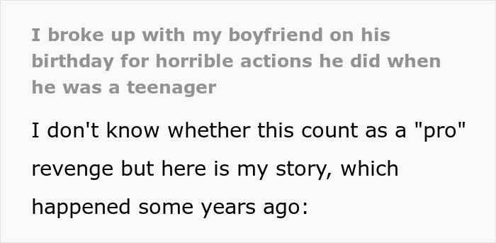 Guy laughs about bullying another guy as a teen while girlfriend reacts with an uno-reverse and dumps him on his birthday Guy laughs about bullying another guy as a teen while girlfriend reacts with an uno-reverse and dumps him on his birthday