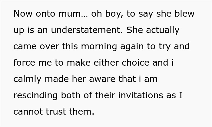 Bride-to-be rescinds wedding invitations after mom tries to force inclusion of sister’s unruly kids at celebration Bride-to-be rescinds wedding invitations after mom tries to force inclusion of sister’s unruly kids at celebration