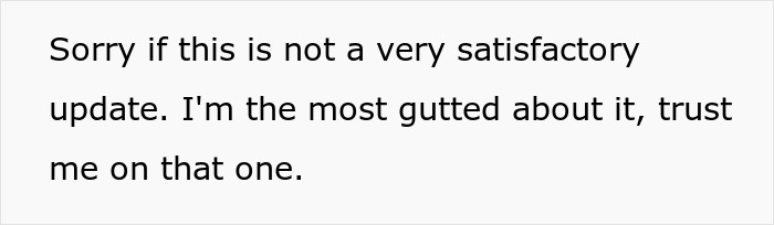 Apologetic black text on white background reading I'm gutted about it, referencing racist gift controversy Apologetic black text on white background reading I'm gutted about it, referencing racist gift controversy