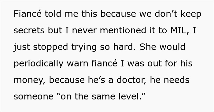 Text excerpt showing a woman hiding her finances from MIL, facing judgment over being a yoga teacher and relationship challenges.