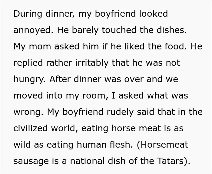 Man makes faces and throws a fit after getting traditional gross food instead of American dishes at dinner. Man makes faces and throws a fit after getting traditional gross food instead of American dishes at dinner.
