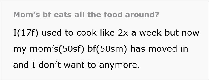 Teen girl upset as mom’s boyfriend eats all the food, causing family tension and food drama at home. Teen girl upset as mom’s boyfriend eats all the food, causing family tension and food drama at home.