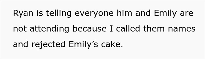 Text message conversation about a guest ignoring food allergy restrictions and being disinvited from a party.
