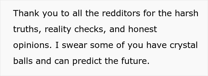 Text thanking Redditors for harsh truths and honest opinions, reflecting on SAHM wife and financial problems discussion.