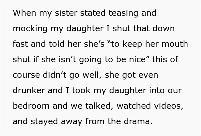 Text discussing a woman stealing a 5-year-old niece&rsquo;s skirt and lying when caught, with family conflict involved.