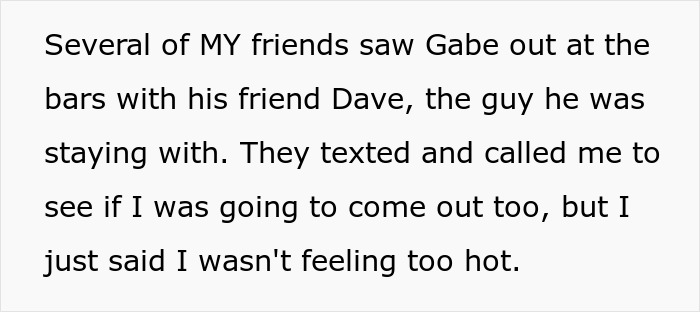 Text excerpt about guy spiraling over fianc&eacute;e&rsquo;s tattoo designed by ex and jealousy causing wedding postponement.