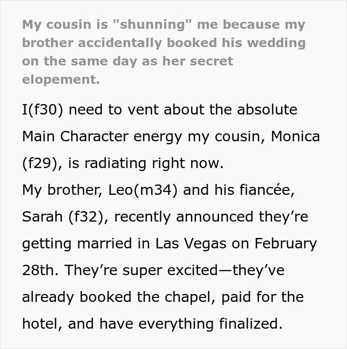 Woman frustrated over cousin booking same wedding date causing family conflict and ownership dispute