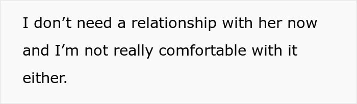 Teen expresses discomfort after bio mom appears 16 years later, expecting a relationship and feeling hurt.