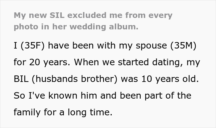Bride enters new family with drama after deliberately excluding sister-in-law from wedding photos, causing family tension. Bride enters new family with drama after deliberately excluding sister-in-law from wedding photos, causing family tension.