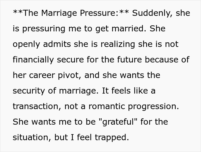 Man feels like his girlfriend's ATM, excerpt about marriage pressure after she quits job, man feels trapped Man feels like his girlfriend's ATM, excerpt about marriage pressure after she quits job, man feels trapped