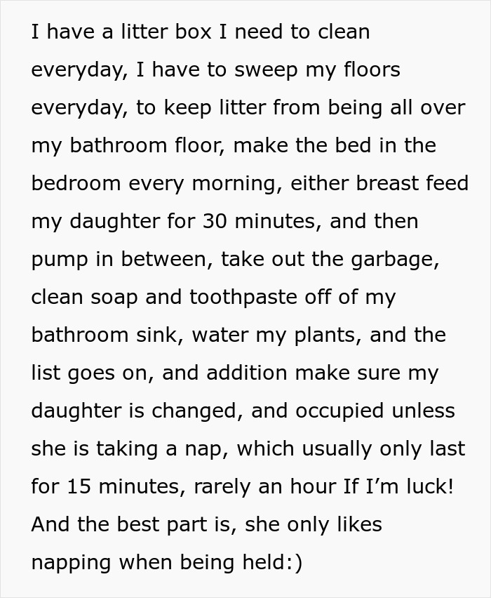 Woman listing household chores and childcare tasks highlighting the reality of a wife&rsquo;s daily responsibilities at home.