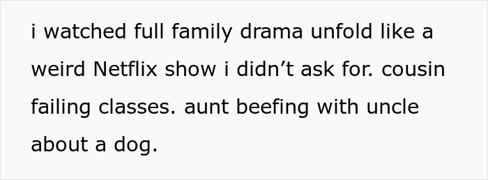 Man describes getting emotionally invested in a random family group chat with unexpected drama and conflicts.