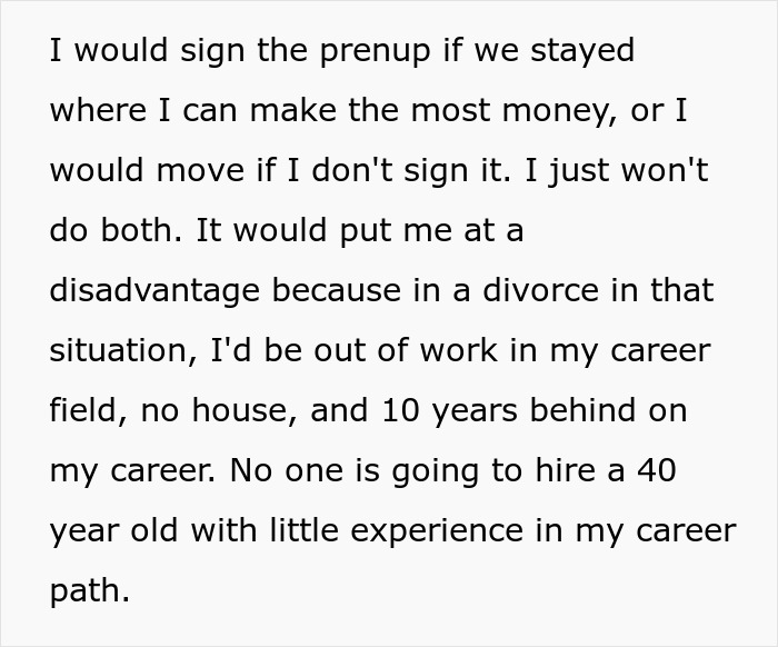 Man explains why he won't sign prenup without infidelity clause, risking engagement cancellation with wealthy girlfriend. Man explains why he won't sign prenup without infidelity clause, risking engagement cancellation with wealthy girlfriend.