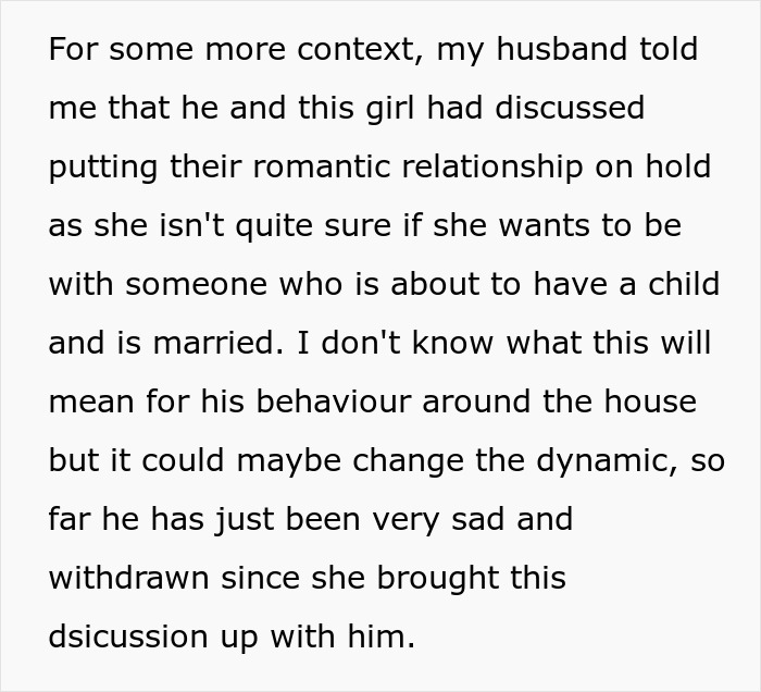 Text discussing a bipolar guy leaving pregnant wife for a young lover and concerns about co-parenting and changing dynamics. Text discussing a bipolar guy leaving pregnant wife for a young lover and concerns about co-parenting and changing dynamics.