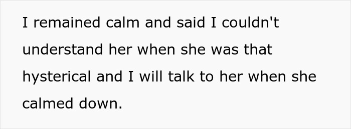 Text excerpt about staying calm during a conflict, relating to ruining family relationship lying MIL issues. Text excerpt about staying calm during a conflict, relating to ruining family relationship lying MIL issues.