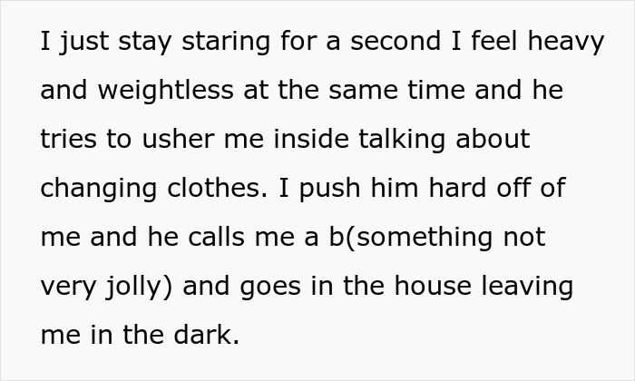 Woman caught in boyfriend&rsquo;s family Christmas tradition triggering childhood trauma, feeling heavy and isolated.