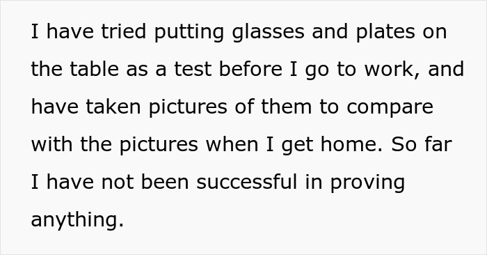 Text showing a man describing strange things happening in his apartment and attempts to document the occurrences. Text showing a man describing strange things happening in his apartment and attempts to document the occurrences.