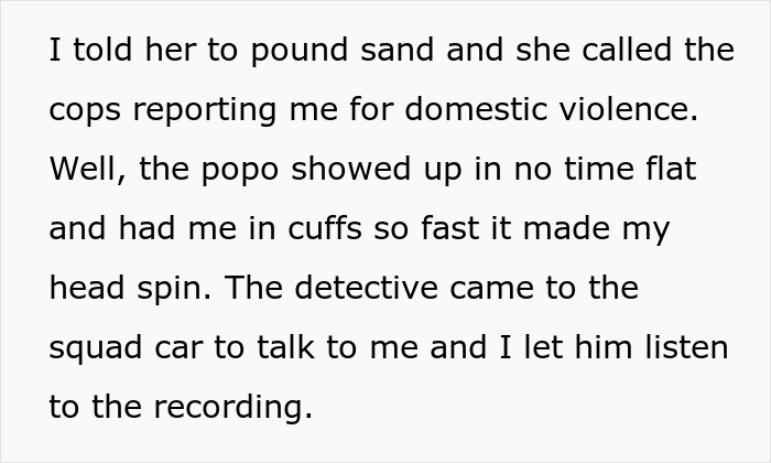Text excerpt describing a woman’s award winning act in court exposed after husband and BFF provide evidence, losing everything.
