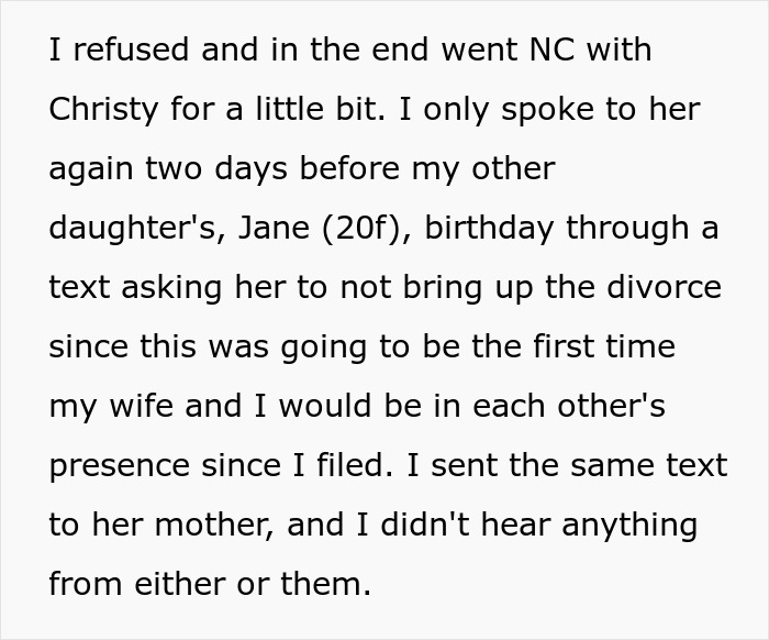 Text message about distancing from daughter during a messy divorce, revealing a dad’s feelings of guilt and heartbreak.