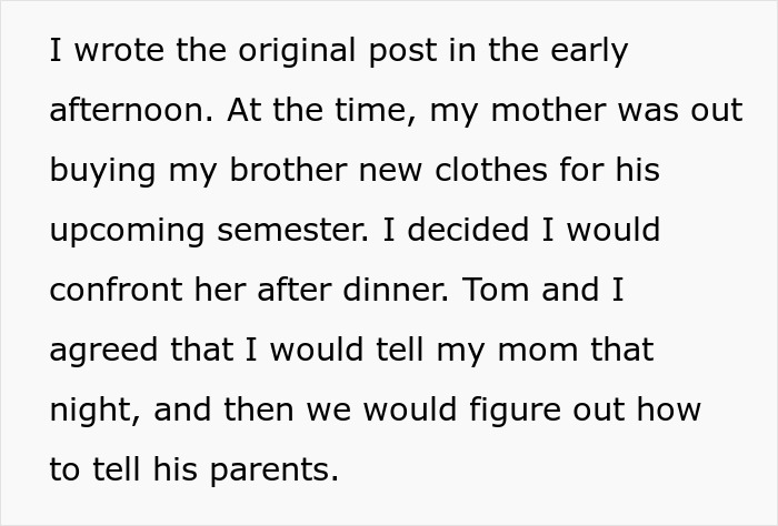 Text excerpt describing a woman preparing to confront her mother about discovering she’s engaged to her first cousin. Text excerpt describing a woman preparing to confront her mother about discovering she’s engaged to her first cousin.
