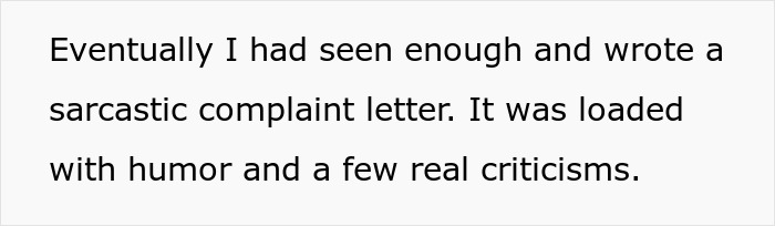 Sarcastic complaint letter with humor and criticisms leads to restaurant pitching and patent discussion.