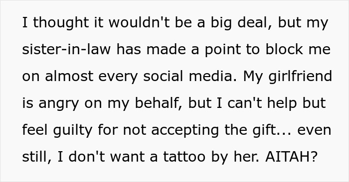 &ldquo;Ultimate Narcissist&rdquo;: Woman Gives $100 Off A Tattoo Made By Her As Gift, Mad As SIL Won&rsquo;t Use It