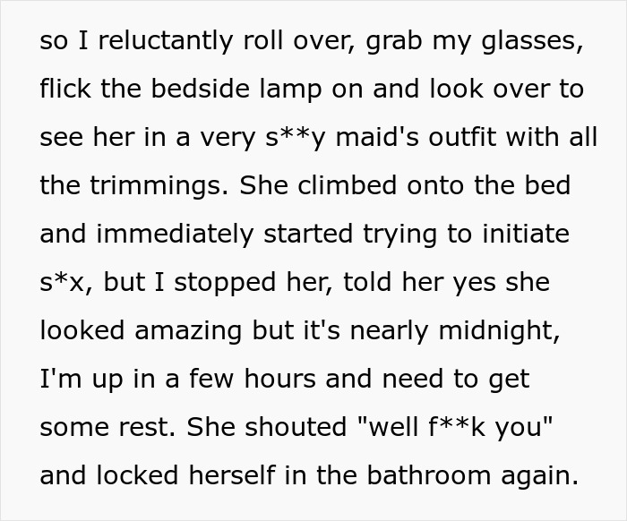 Man loses it during business trip misunderstanding as girlfriend confuses it with romantic getaway frustration shown.