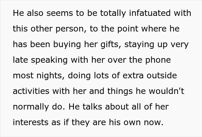 Text excerpt about a bipolar guy infatuated with a young lover while his very pregnant wife worries about co-parenting. Text excerpt about a bipolar guy infatuated with a young lover while his very pregnant wife worries about co-parenting.