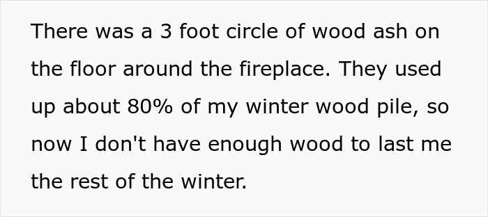 Text describing the impact of a friend staying during surgery recovery, leading to a filthy house and car driven 1,100 miles.
