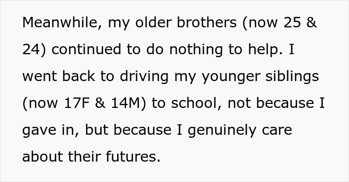 Text about 20-year-old burned out from managing chores and school, feeling overwhelmed while caring for younger siblings. Text about 20-year-old burned out from managing chores and school, feeling overwhelmed while caring for younger siblings.