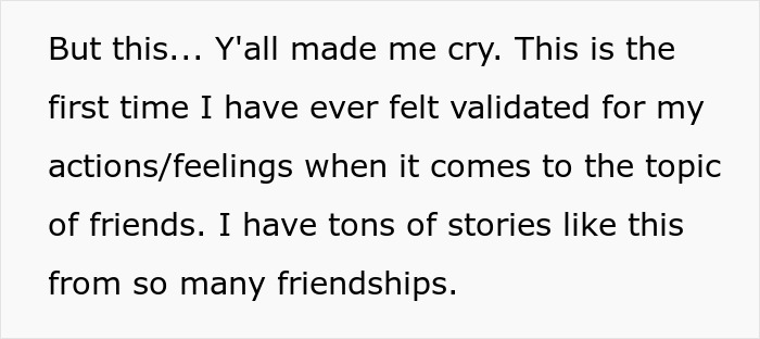 Text excerpt about woman refusing to drive until friends buckle seat belts, causing conflict on road trip.