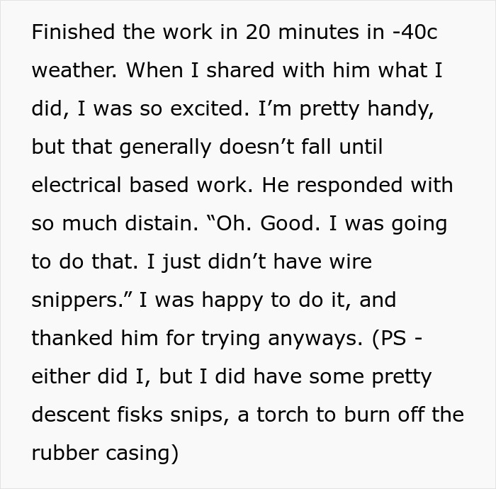 Text discussing a woman feeling ready to dump her boyfriend because he feels emasculated when she fixes things around the house. Text discussing a woman feeling ready to dump her boyfriend because he feels emasculated when she fixes things around the house.