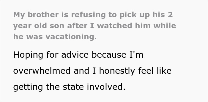 Mom of 6 feeling stressed and overwhelmed while babysitting brother&rsquo;s son whose number is blocked during conflict.