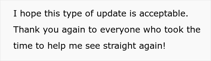 Text stating gratitude for help in improving vision, related to woman never wearing a bra at home and husband being bothered. Text stating gratitude for help in improving vision, related to woman never wearing a bra at home and husband being bothered.