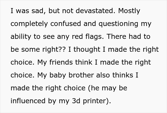 Journal text: woman sad and confused, questioning her ability to see red flags in relationship