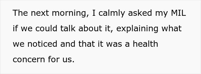 Text showing a woman calmly addressing her MIL about a health concern after the kid's diaper was not changed all day.