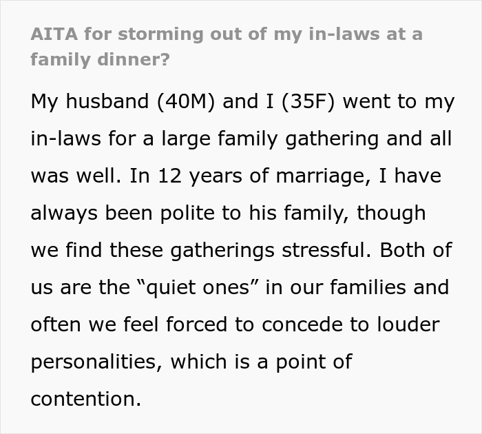 Couple held hostage at dinner by SIL who threatens to destroy their car with food if they try to leave the gathering.