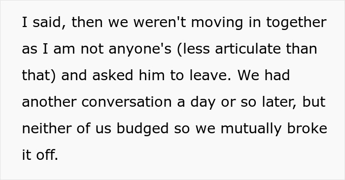 Close-up of excerpt about a woman missing boyfriend red flags on a white background