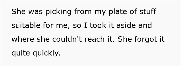 Person refusing to give food to little niece by taking the plate away where she can’t reach it. Person refusing to give food to little niece by taking the plate away where she can’t reach it.