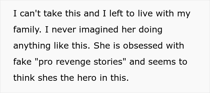 Text excerpt showing a person describing their fiancée’s obsession with fake revenge stories and calling it bullying behavior. Text excerpt showing a person describing their fiancée’s obsession with fake revenge stories and calling it bullying behavior.