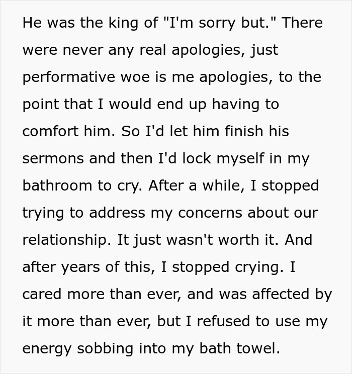 Alt text: Wife decides to live life exactly like her husband, causing tension as he reacts to her new approach.