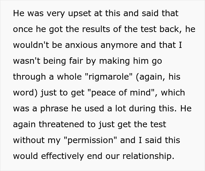 Man demands paternity test for 3-year-old son and reacts badly when wife suggests therapy instead of testing.