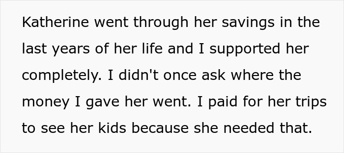 Text excerpt about a step kids mom facing financial loss while supporting her family needs. Text excerpt about a step kids mom facing financial loss while supporting her family needs.