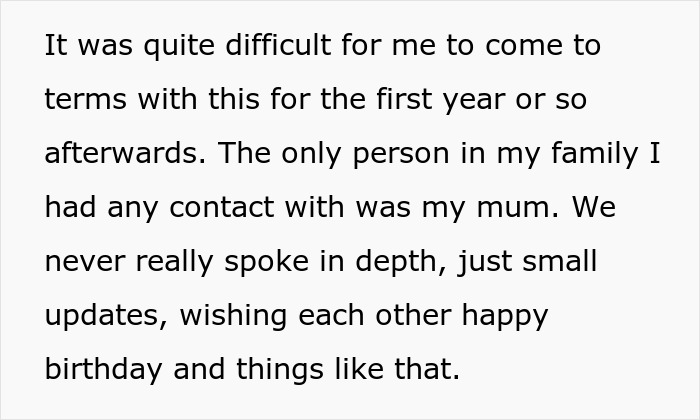 Alt text: Family struggles with forgiving man who beat his brother five years ago, tension over their tone remains.