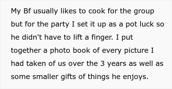 Text about a woman matching relationship energy with her boyfriend by preparing thoughtful gifts and organizing a potluck party. Text about a woman matching relationship energy with her boyfriend by preparing thoughtful gifts and organizing a potluck party.