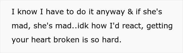 Text on screen showing someone expressing pain about heartbreak in a troubled relationship involving a mistress.