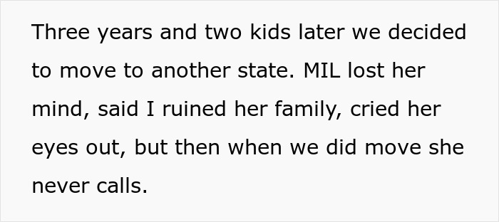 Text describing a family conflict involving a lying MIL causing tension and ruining family relationships after a move. Text describing a family conflict involving a lying MIL causing tension and ruining family relationships after a move.