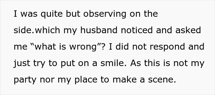 Text excerpt showing a wife quietly observing her husband's relationship with a female colleague before deciding to intervene.