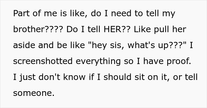 Text message discussing whether to reveal a fiancée’s fabricated past uncovered by a simple Venmo search. Text message discussing whether to reveal a fiancée’s fabricated past uncovered by a simple Venmo search.