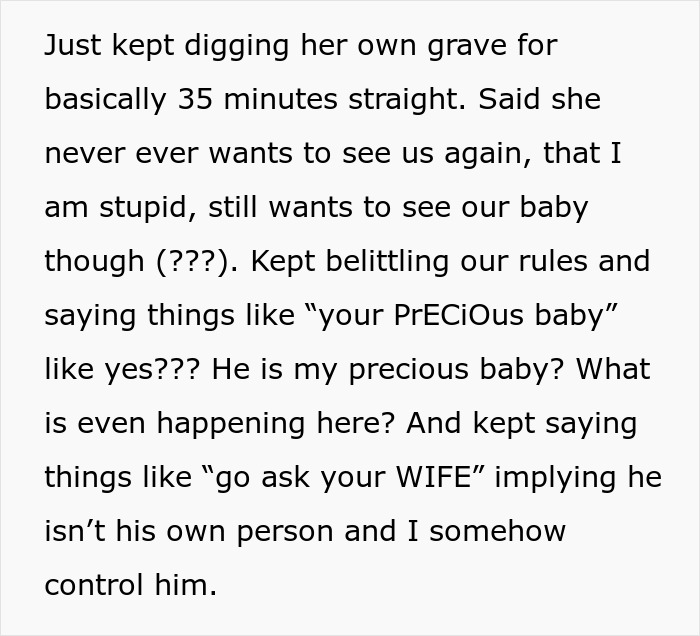 Mother-in-law keeps kissing newborn baby, showing affection while family discusses visiting rules and boundaries. Mother-in-law keeps kissing newborn baby, showing affection while family discusses visiting rules and boundaries.
